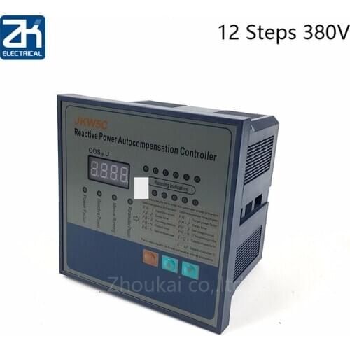 JKW5C JKL5C power factor 380v 12steps Reactive power automatic compensation controller capacitor for 50/60HZ