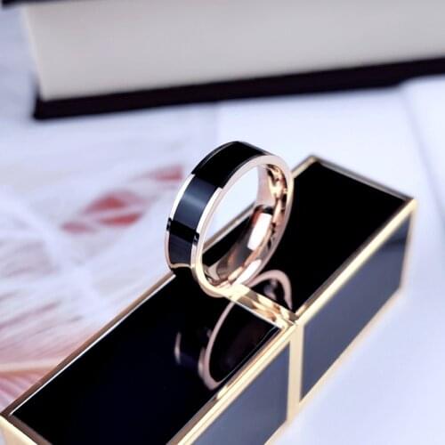 Stainless Steel Rings Classic Alliance Wedding Rings for Women Men Rose Gold Color Rings Couple Jewelry Promise Band Engravable