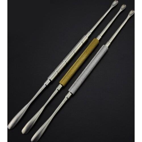 Cosmetic plastic equipment scleral peeler stainless steel nasal periosteum peeler gold-plated round head square head spatula spo