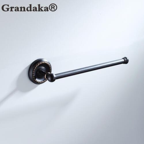 Brass Black Wall Mounted Towel Bar Towel Rack Fashion Towel Ring Classic Bathroom Accessories Bath Paper Holder Bath Hardware