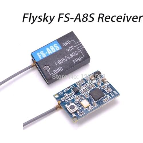 Flysky FS-A8S 2.4G 8CH Mini Receiver with PPM i-BUS SBUS Compatible Turnigy Evolution FS i6 FS i6S I6X For RC FPV Qaudcopter
