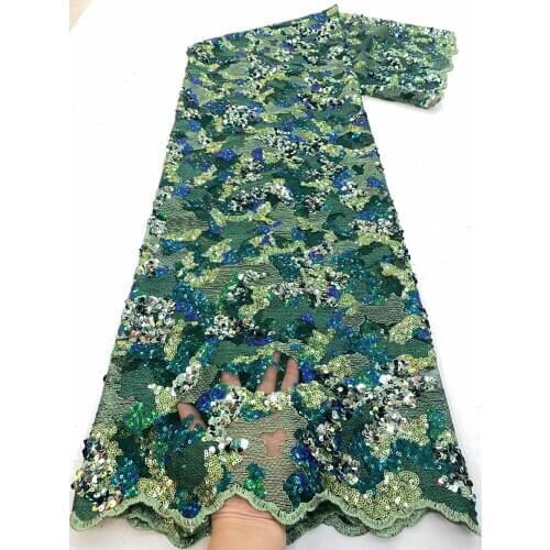 Multicolor African Laces 2021 High Quality Embroidered Sequin Sequence Fabric French lace Embroidery Lace Luxury For Party Dress