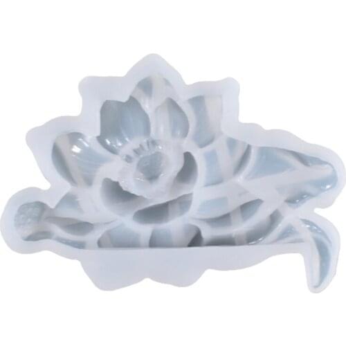 Epoxy Resin Mold Creative Lotus Switch Wall Sticker Decoration Mold Flower Ornaments Silicone Mould DIY Crafts Casting Tool