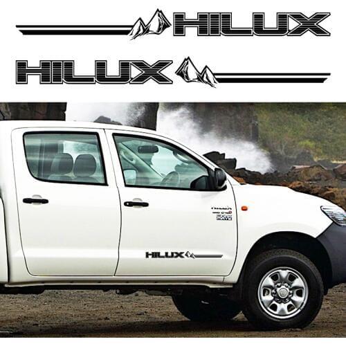 Car decals hilux mountain racing side stripe graphic Vinyl car sticker for hilux revo vigo 2012 2013 2014 2015 2016 2017 2018
