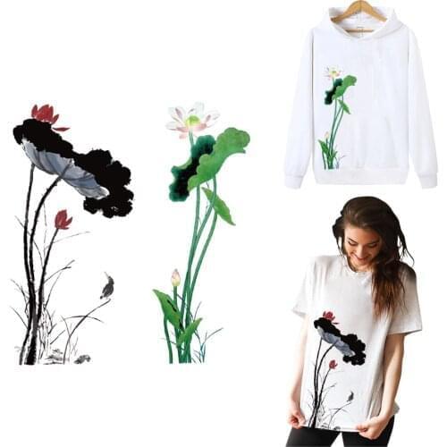 Beautiful Flowers Patch Heat Transfer Iron On Patch A-level Washable Clothes Stickers Diy Clothing Accessories Thermo Stickers