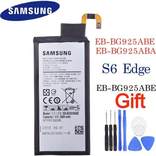 SAMSUNG Original EB-BG925ABE EB-BG925ABA 2600mAh Battery For Samsung Galaxy S6 Edge G9250 G925 G925FQ G925F G925S G925V G925A