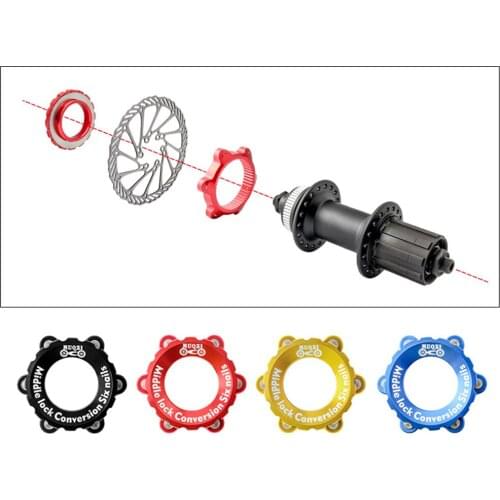Centerlock to 6-hole Adapter, Center Lock conversion 6 hole Brake Disc, Center Lock for 6 Bolt Bike Accessories for Bicycle