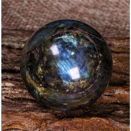 Natural Labradorite Crystal Polished Sphere Ball 100% High Quality Healing Crystal Gemstone Flash Glossy Stone Decoration