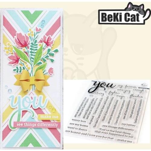 You words Clear Stamps for DIY Scrapbooking/Card Making Fun Decoration Supplies