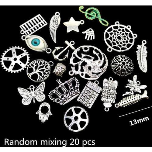 20pcs/lot Mix Metal Alloy Jewelry Connectors For Diy Handmade Jewelry Bracelet Charms Making