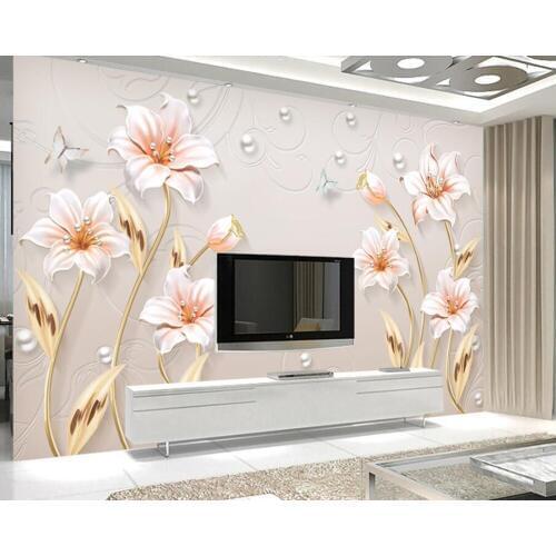 Embossed modern flower 3d wallpaper mural papel de parede,living room sofa TV wall bedroom bathroom wall papers home decor cafe