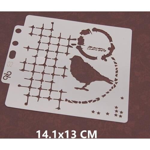 Little Bird Layering Stencils Wall Painting Embossing DIY Scrapbooking Album Crafts Drawing Board Decor Stamping Template