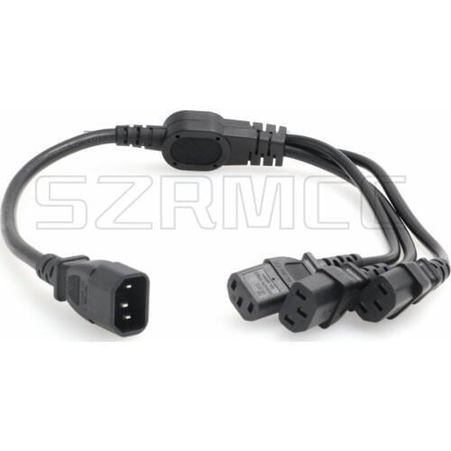 UPS PDU Server Y Splitter Power Cord IEC320 C14 to 3 x C13 10A 250V Extension Cable 60cm