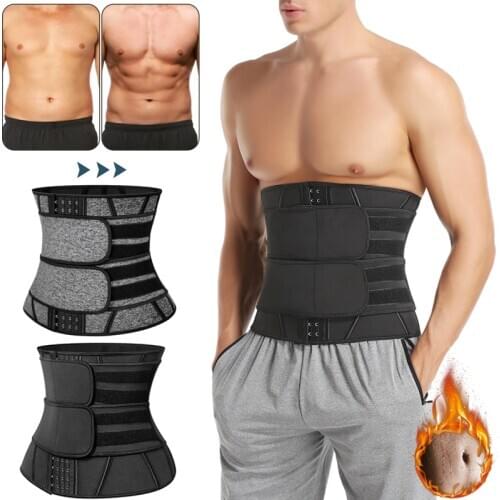 Men Waist Trainer Abdomen Slimming Body Shaper Belly Shapers Weight Loss Shapewear Tummy Slim Modeling Belt Girdle Sweat Trimmer