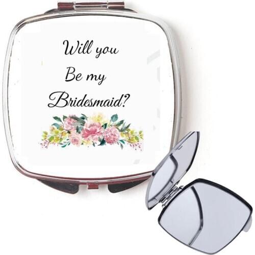 Will you be my bridesmad proposal gift Mirror Bridal Shower Wedding engagement bachelorette hen Party bride to be decoration