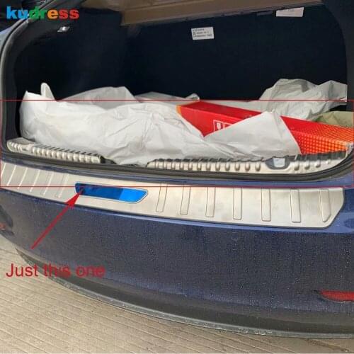 Rear Trunk Bumper Cover Trim For Tesla Model 3 2018 2019 2020 2021 Stainless Steel Interior Tailgate Sill Plate Car Accessories
