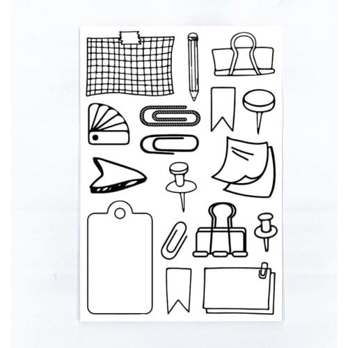 11*16CM Clip Note Transparent Seal Clear Stamps Silicone Seal Roller Stamps DIY Scrapbook Album / Card Production Easter