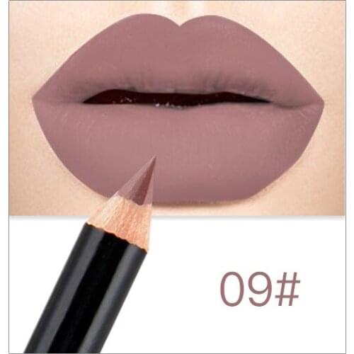 12 Colors Brand Lip Pencils Matte Lipliner Pencil Waterproof Makeup Lips Matte Lipstick Lip Liner Pen Smooth Nude Cosmetics 1pcs