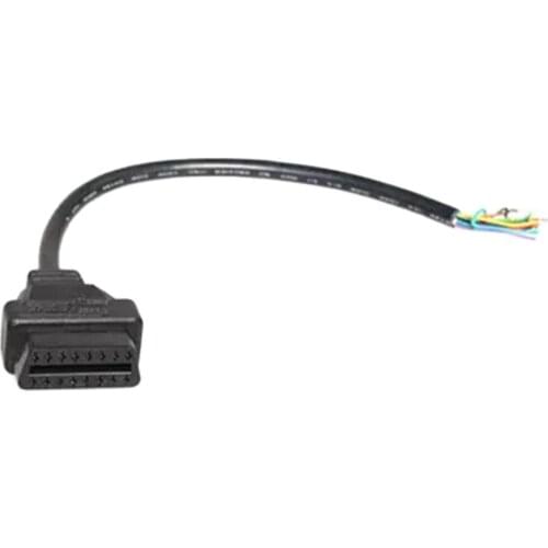 16 PIN Car Diagnostic OBD Connector To Open OBD Cable Interface & Adapter OBDII OBD 2 OBD2 16pin Female Cable
