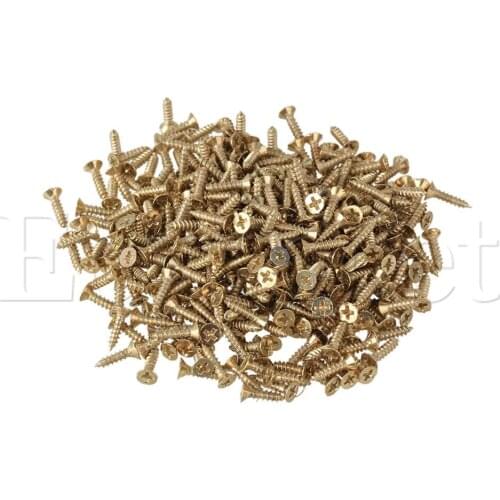 2.5 x 10mm Yellow Iron Flat Antique Self Tapping Wood Screws Accessories 100g