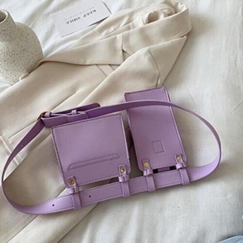 2020 New Fashion Belt Bag Womens Bag Leisure Mobile Phone Waist Bag Foreign Style Cool Shoulder Bag Personality Bag Cow Leather