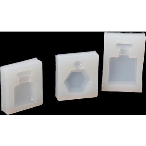 3Pcs Perfume Bottle Silicone Epoxy Resin Mold Pendant Candy Chocolate Cake Mould
