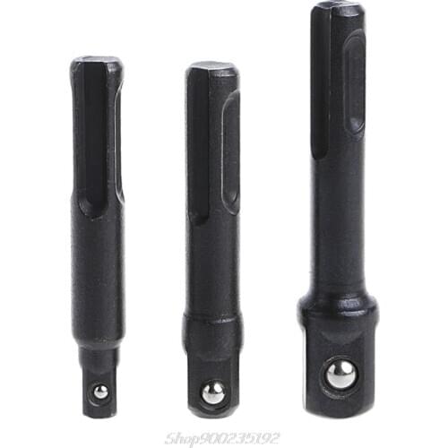 3pcs SDS Plus Socket Driver Drills Set Drill Bit Adaptor 1/4" 3/8" 1/2" Chrome Vanadium Steel Socket Adapter Sds Power Drill Bit