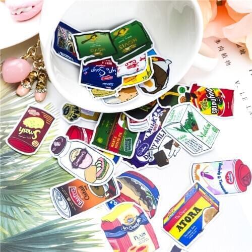 36pcs Creative Cute Self-made Snack notes/food Scrapbooking Stickers /Decorative Sticker /DIY Craft Photo Albums kawaii