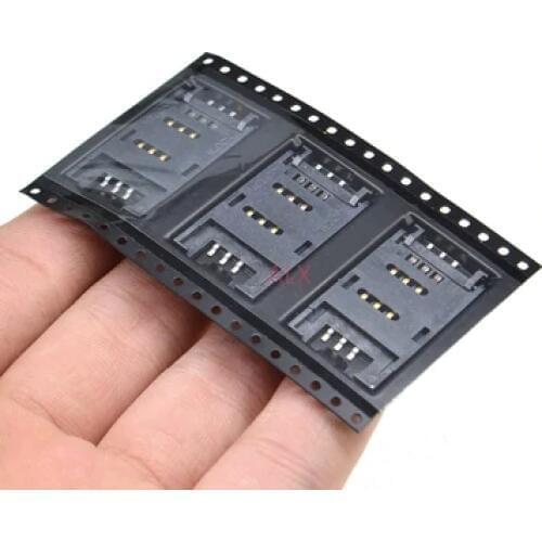 5PCS SIM Card holder 6P SMT SMD 6 PIN Card Socket / 6pin Slot / Seats/ Holder connector for phone