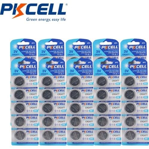 50pcs CR2477 3V lithium Batteries DL2477 ECR2477 LM2477 KCR2477 Button Coin Cell battery for Watch Car Remote Key