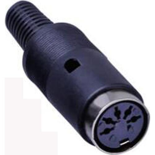 6pcs DIN Female Jack Cable Connector 6 Pin