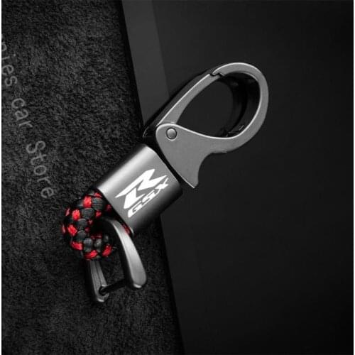For Suzuki Gsxr 600 GSXR 750 GSXR600 GSX R 750 1000 Accessories hand Woven Leather Car KeyChain Detachable Metal 360 Degree