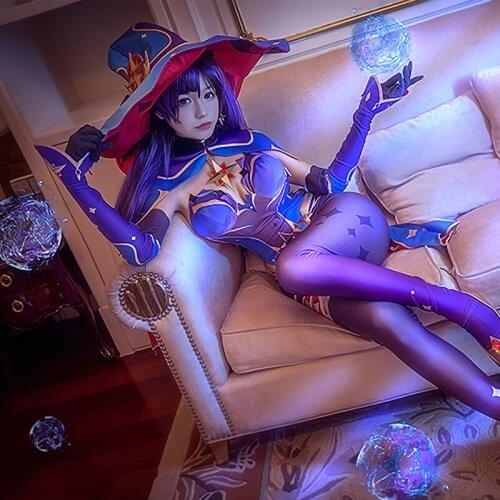 Anime Game Genshin Impact Mona Cosplay Costume Cloaks Jumpsuits Hat Gloves Daily Carnival Party Festival Uniform Brand New