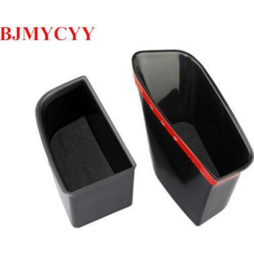 BJMYCYY Car Organizer Accessories Door Handle Storage Front Box Phone Holder Container Tray Car Styling for Audi Q5 2009-2017