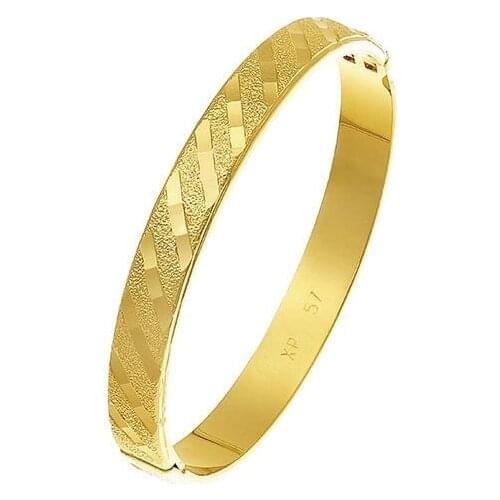 MxGxFam 5 Choices EMBROIDERY Bracelets and Bangles for Women Bridal Wedding Jewelry Pure Gold Color
