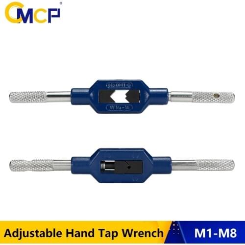 CMCP Adjustable Hand Tap Wrench M1-M8 Thread Screw Tap Threading Tools Blue Reamer Tool Accessories For Taps And Die Set