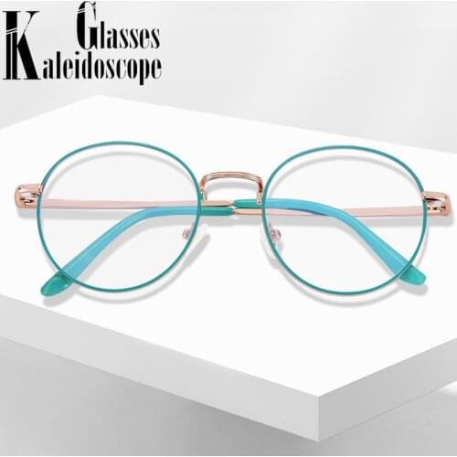 Classic Fashion Retro Metal Anti Blue Light Glasses Round Frame Men and Women Models Can be Equipped with Myopia Frames Gaming