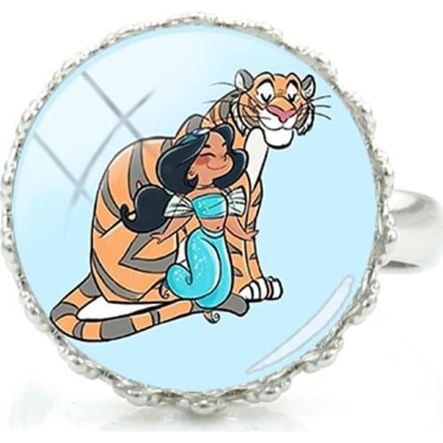 Disney Snow White Cinderella Arlo Princess Crown Ring Fashion Design Art Ring Personality Creative Design Jewelry