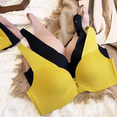 New Sexy Solid Color Seamless One Piece Seamless Push Up Thick Underwear and panty Womens Suit Gathers Comfortable intimates
