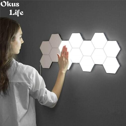 2019 Quantum Lamp Touch Sensitive Lighting Night Light Magnetic Hexagon Creative Decoration Wall lampara For Restaurant Marrying