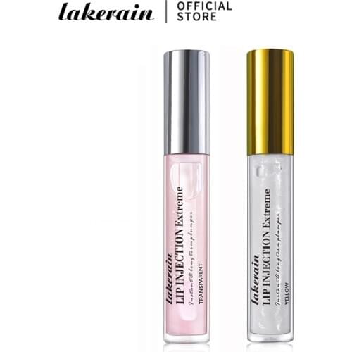 Lakerain 4ml Lip Care Serum Lip Plumper Gloss Increase Lip Elasticity Reduce Fine Lines Moisturizing Clear Lip Gloss Oil