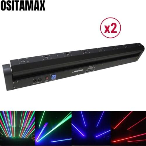 2PCS Beam Moving Head Laser Light 8 Eyes 800mw RGB Laser Effect Sky Beam Laser Projector for Show Disco Concert Stage