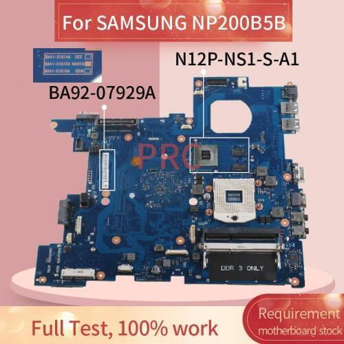 BA92-07929A Laptop motherboard For SAMSUNG NP200B5B NP400B5B NP600B5B Notebook Mainboard BA41-01615A HM65 N12P-NS1-S-A1 DDR3