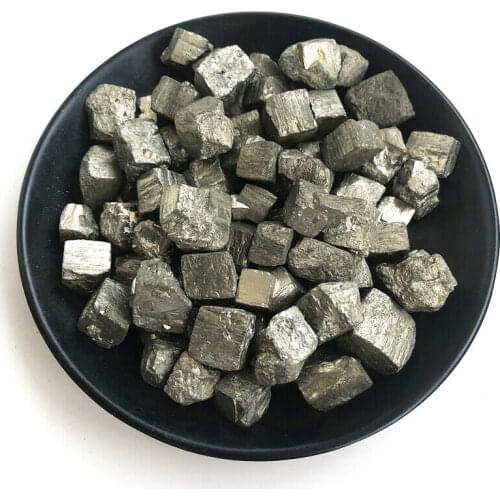 100g Natural Iron Pyrite Cubic Crystal Piece Stone Rough Display Specimen Natural Stones and Minerals