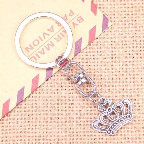 New Fashion Keychain 22x18mm imperial royal crown Pendants DIY Men Jewelry Car Key Chain Ring Holder Souvenir For Gift