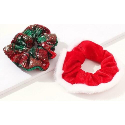 New Arrival Christmas Scrunchies Women Girl Christmas Hair Ties Gift for Love Friend Fashion Hair Accessories Wholesale Price
