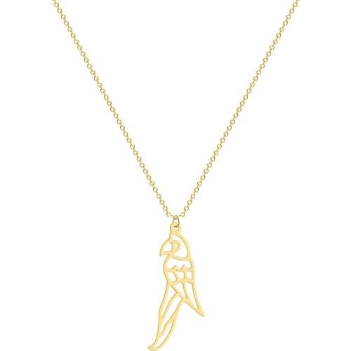 Kinitial Animal Bird Necklaces Girl Fashion Gold Color Clavicle Chain Parrot Birds Necklaces & Pendants collares joyeria mujer