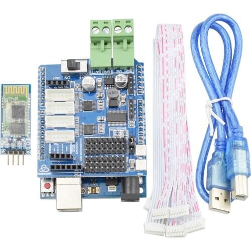 Arduino Shield Expansion Board 9-12V with 4 Channels Motors Servos Ports PS2 Joystick Remote Control for Mecanum Wheel Robot Arm