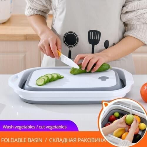 Portable Folding Bucket Collapsible Basin High Capacity Outdoor Camping Tools Vegetable Fruit Kitchen Antibacterial Wash Basin