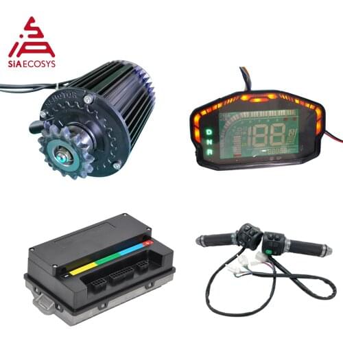 QS 1000W 72V 55KPH 428 Sprocket Mid Drive Motor kits with EM50SP controller for electric scooter